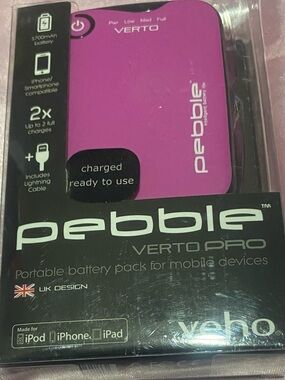 Veho Pebble Verto Pro Portable Power Bank - Pink